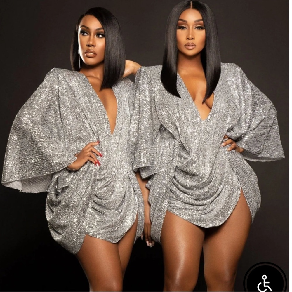 Center of Attention | Ellae Lisque | Silver Sequin Dress